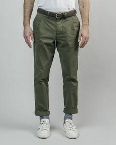 Pleated Chino Pants Olive via Brava Fabrics