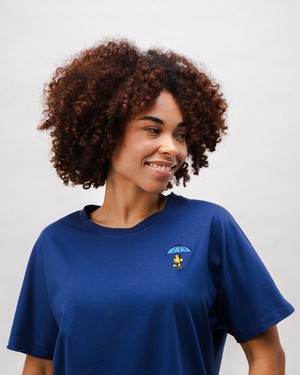 Peanuts Woodstock Oversize Cotton Tee Blue from Brava Fabrics