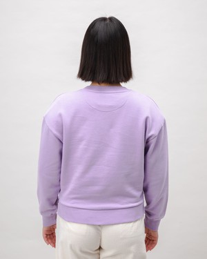 Peanuts Snow Rounded Cotton Sweatshirt Lavander from Brava Fabrics