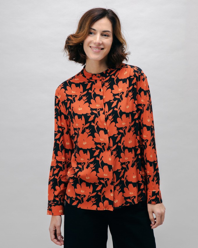 Bloom Boho Viscose Blouse Black from Brava Fabrics