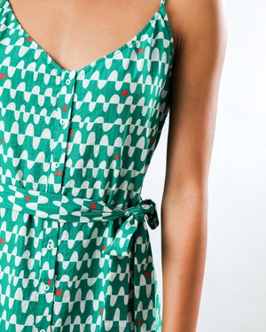 Sunset Strap Dress Green from Brava Fabrics