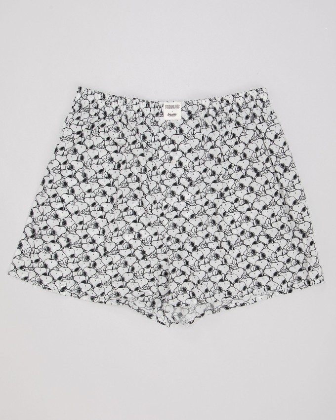 Peanuts B&W Cotton Boxers Ecru from Brava Fabrics