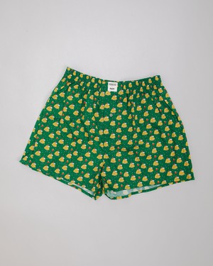 Peanuts Snow Cotton Boxers Green from Brava Fabrics