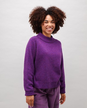 Perkins Raglan Wool Sweater Orchid from Brava Fabrics