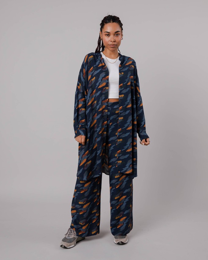 Ucon Palma Oversized Mao Dress Navy from Brava Fabrics