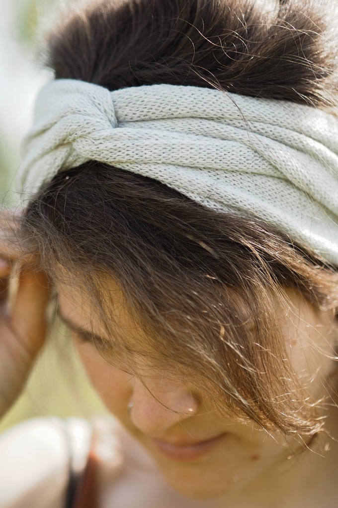 Hair Ribbon N°1 - Organic Textiles (S-Light Grey) from BROL - Bewust Breigoed