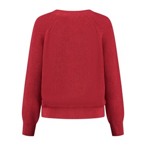 Knitted jumper  Recycled Cotton & Tencel Raspberry Red from Charlie Mary