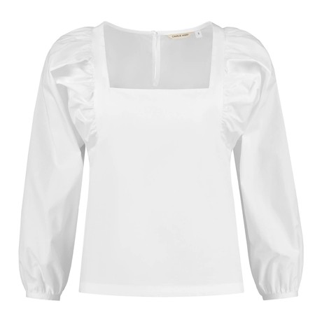 White Cotton Puff Sleeves top from Charlie Mary