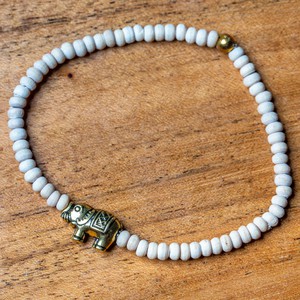 Tulsi Bead Meditation Bracelet with Elephant Charm from chaYkra