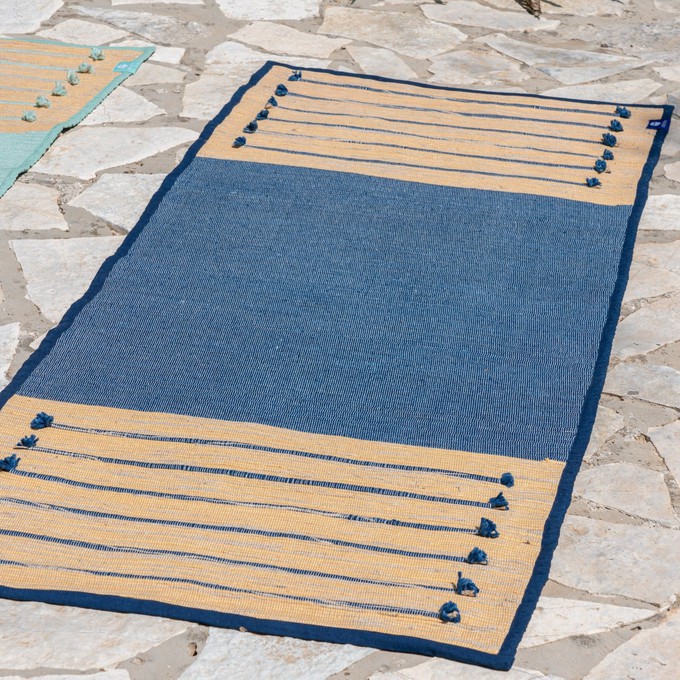 Ayurvedic Cotton Yoga Mat (Dark Blue) from chaYkra