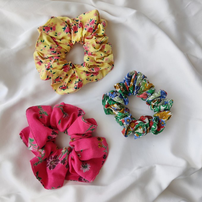 Pack of Three Floral Scrunchies from Chillax