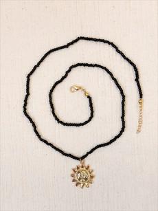 Sun Sparkle Black Beads Necklace via Chillax