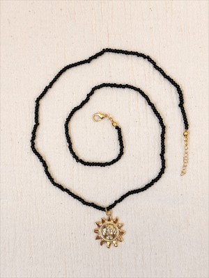 Sun Sparkle Black Beads Necklace from Chillax