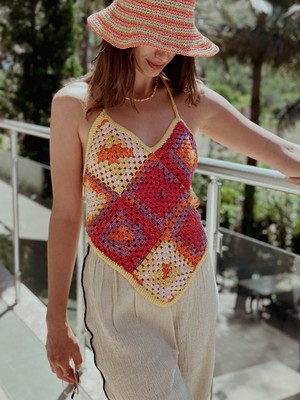 Sun and Chill Colorful Crochet Top from Chillax