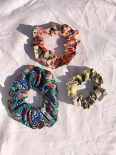 Pack of Three Linen Scrunchies via Chillax