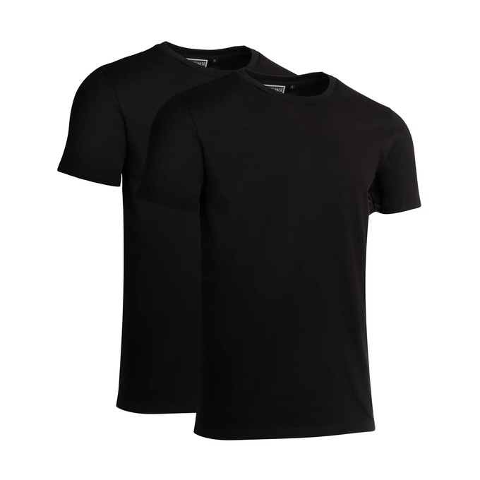 Double pack T-Shirt out of Organic Cotton - Black from COREBASE