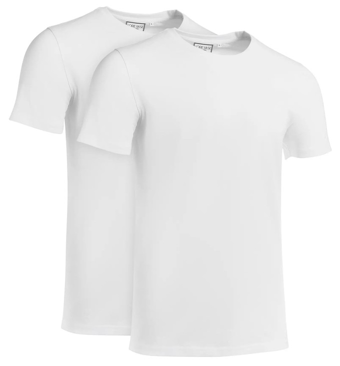 Double pack T-Shirt out of Organic Cotton - Brilliant White from COREBASE