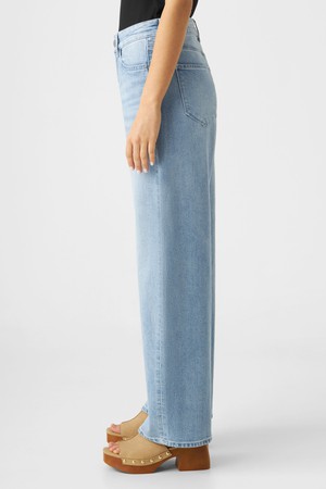 ASH Barrel Leg Minimal Stretch - Basic - Bright Blue from DAWN Denim