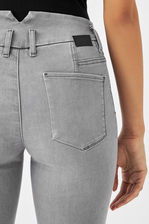 SUN UP Skinny Powerstretch - Design Details - Silver Denim from DAWN Denim