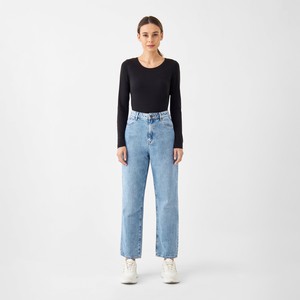 DAWN Wide Straight Cropped Non-Stretch - Minimal - Light Blue from DAWN Denim