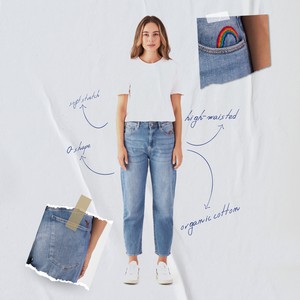 STARDUST O-Shape Soft Denim - Classic - Light Blue - Art on Broken Pieces from DAWN Denim