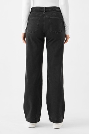 DEW Flared Soft Denim - French Pocket - Black Denim from DAWN Denim