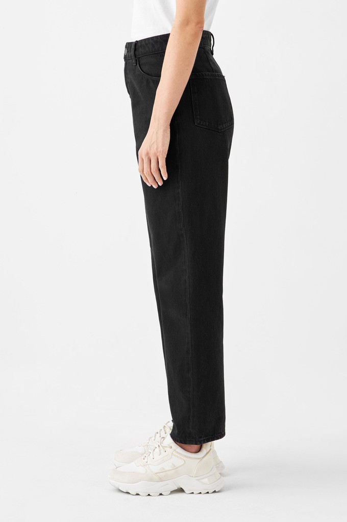 DAWN Wide Straight Cropped Non-Stretch - Minimal - Black Denim from DAWN Denim