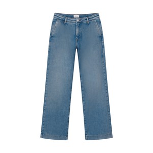 GLOW Flared Soft Denim - Chino - Medium Blue from DAWN Denim