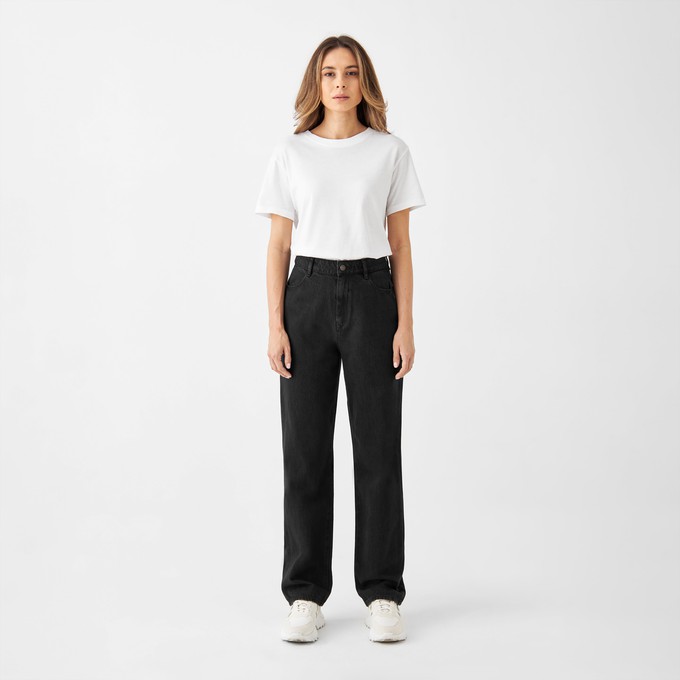 DAWN Wide Straight Non-Stretch - Minimal - Black Denim from DAWN Denim