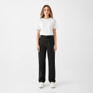 DAWN Wide Straight Non-Stretch - Minimal - Black Denim from DAWN Denim