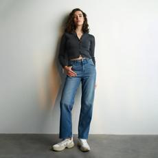 MORNING Regular Straight Minimal Stretch - Classic - Medium Blue via DAWN Denim