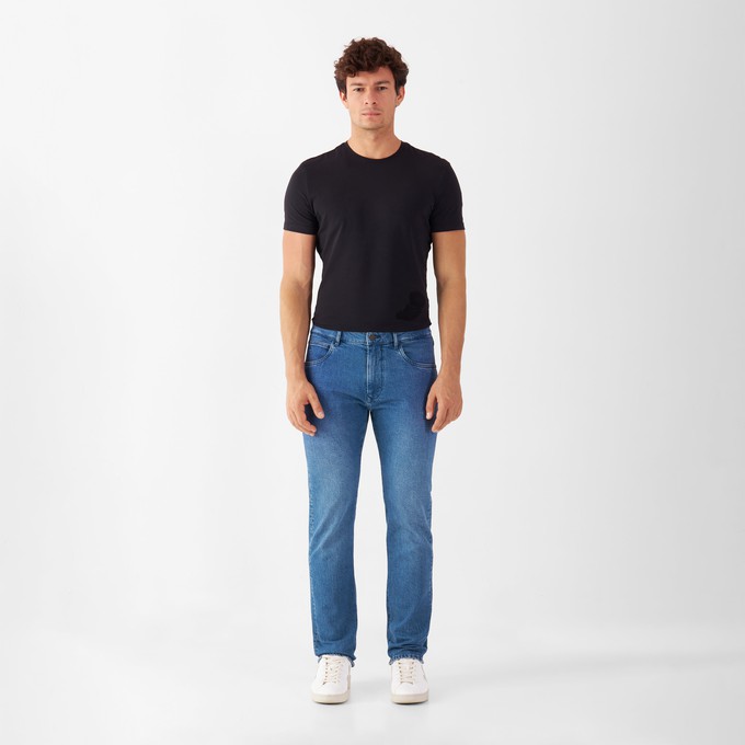 DUSK Regular Straight Minimal Stretch - Classic - Medium Blue from DAWN Denim