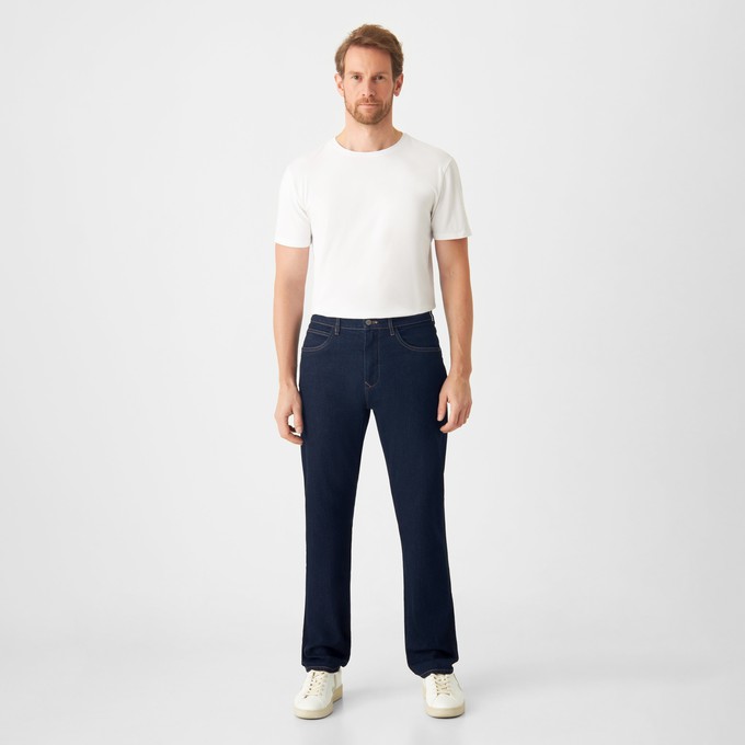 DUSK Regular Straight Minimal Stretch - Classic - Raw Blue from DAWN Denim