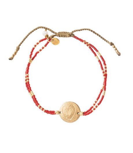 A BEAUTIFUL STORY •• Glitter Maansteen Goud Armband from De Groene Knoop