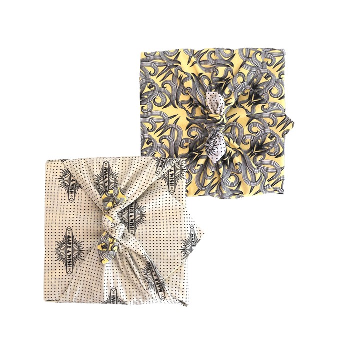 Furoshiki Gift Wrap Sunshine & Make A Wish Fabric Gift Wrap - Double Sided (Reversible) from FabRap