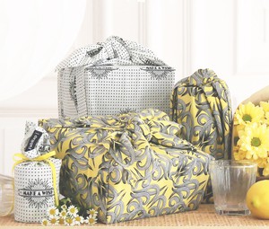 Furoshiki Gift Wrap - 9 Piece Sunshine & Make A Wish Bundle Fabric Gift Wrap from FabRap