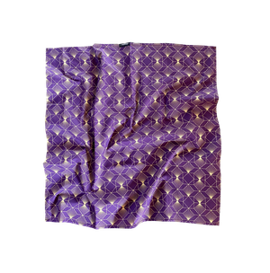 Furoshiki Gift Wrap - 9 Piece Gold Moons & Plum Diamonds Bundle Fabric Gift Wrap from FabRap