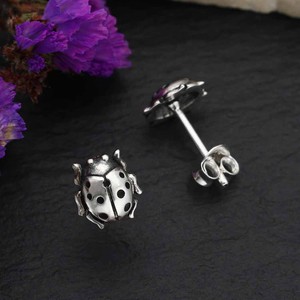 Silver earrings ladybug from Fairy Positron