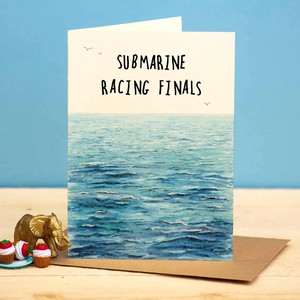 Greeting Card "Submarine Racing Finals" from Fairy Positron