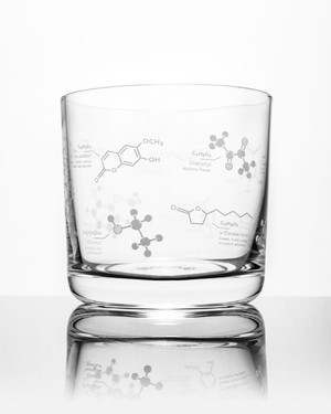 Whisky glass "the chemistry of whiskey" from Fairy Positron