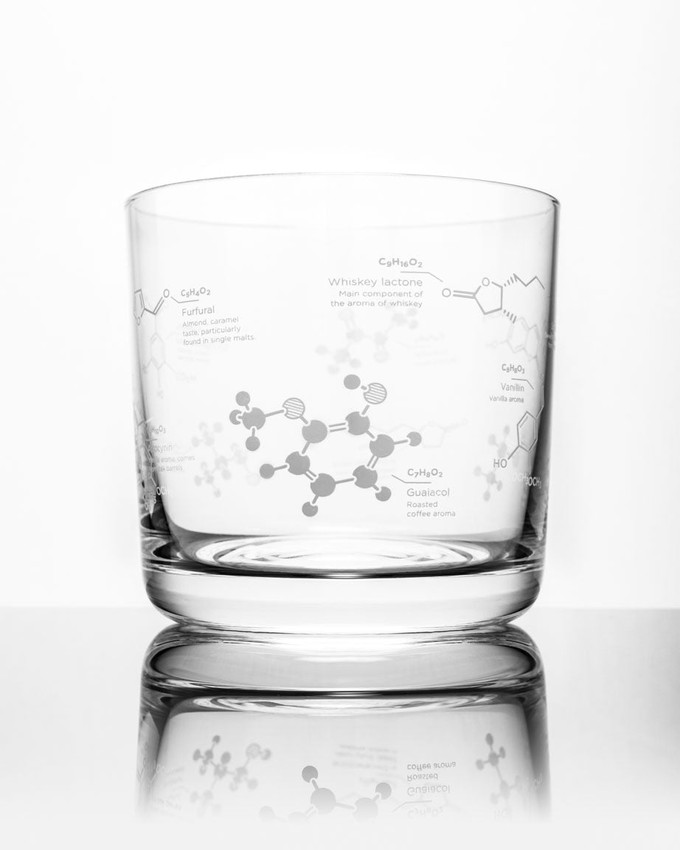 Whisky glass "the chemistry of whiskey" from Fairy Positron