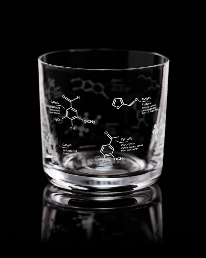 Whisky glass "the chemistry of whiskey" from Fairy Positron