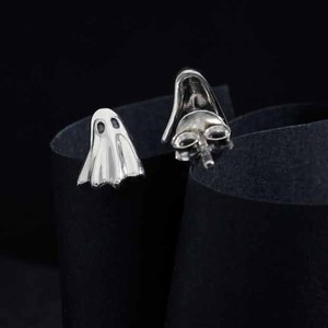 Silver earrings ghosts (studs) from Fairy Positron