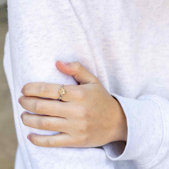 Silver ring with bronze flame from Fairy Positron