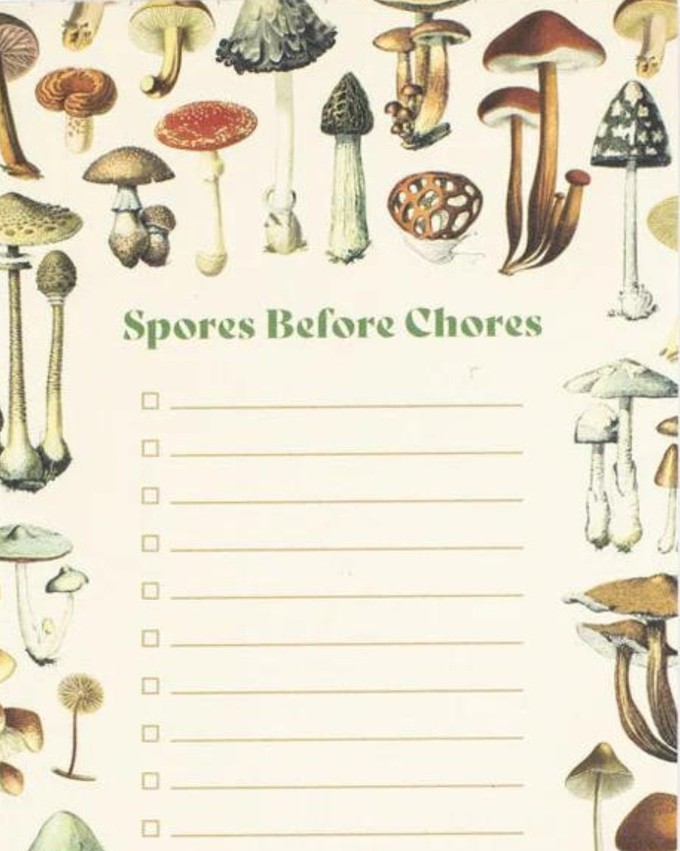 Takenlijst Paddenstoelen - Spores Before Chores from Fairy Positron