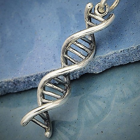 Silver earrings DNA double helix from Fairy Positron