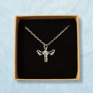 Silver necklace uterus from Fairy Positron