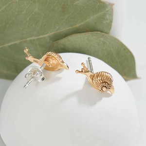 Silver earrings with bronze snail from Fairy Positron