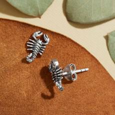 Silver earrings scorpion via Fairy Positron