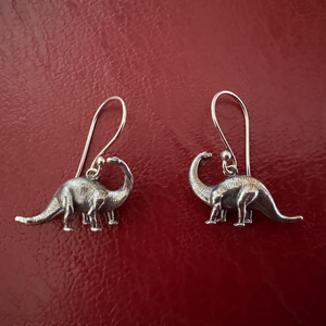 Silver earrings brontosaurus from Fairy Positron